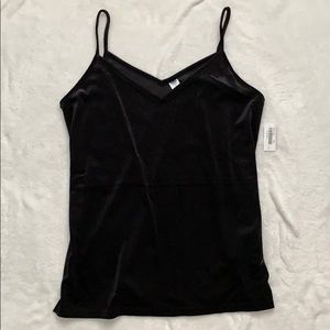 Black velvet cami